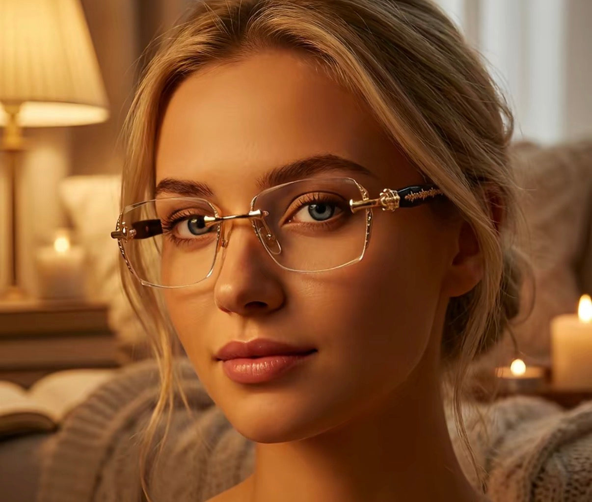 LuxeGold Transition Blue-Light Blocking Glasses